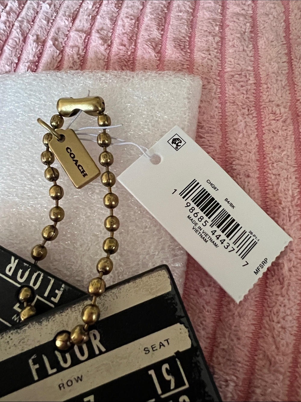 Coach Friendship Concert Ticket Bag Charm - Picture 4 of 6